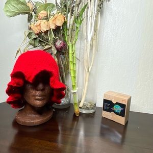 Crochet ruffled hat